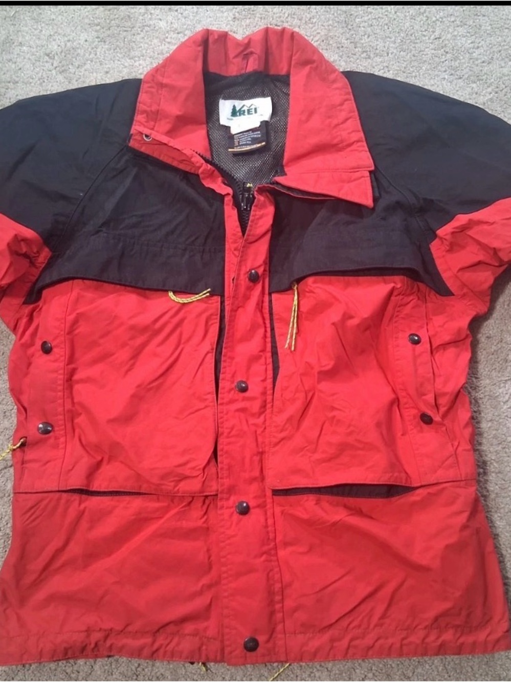 REI Red Jacket with Black Mesh Lining